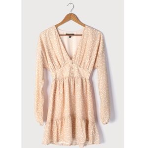 Cutest Looks Beige Polka Dot Dress